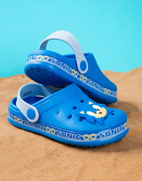 Sonic The Hedgehog Kids Blue Clogs (Younger 10-3 Older) - Size 1 Infants Footwear Image 2