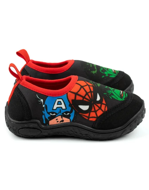 Marvel Avengers Kids Swim Black Shoes (Younger 6-12 Older) - 7 Infants Image 5