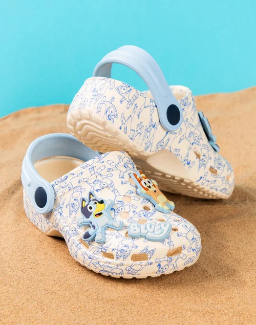 Bluey & Bingo Kids Grey Clogs (Younger 6-12 Older) - Size 6 Infants Image 2