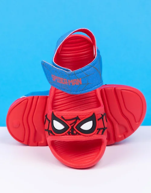 Marvel Spiderman Kids Red Sandals (Younger 6-12 Older) - 8 infants Image 2