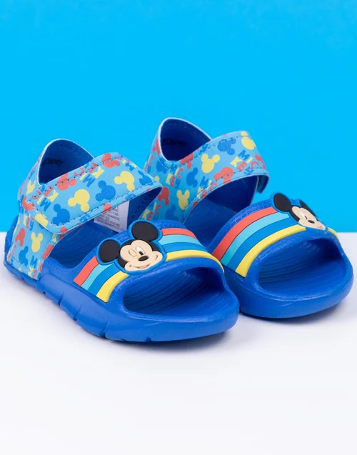 Disney Mickey Mouse Kids Blue Sandals (Younger 6-12 Older) - Size 6 Infants Footwear Image 2