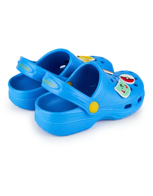 Vanilla Underground Pokemon Unisex Kids Blue Multi Badge Clogs (10-3 UK Child) - 1-1.5 Yrs Image 4