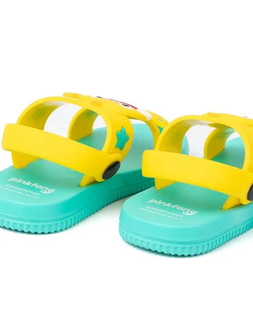 Vanilla Underground Baby Shark Kids Yellow Sandals (4-10 Younger) - Size 4 Infants Footwear Image 5