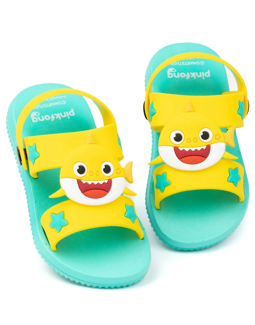 Vanilla Underground Baby Shark Kids Yellow Sandals (4-10 Younger) - Size 4 Infants Footwear Image 1