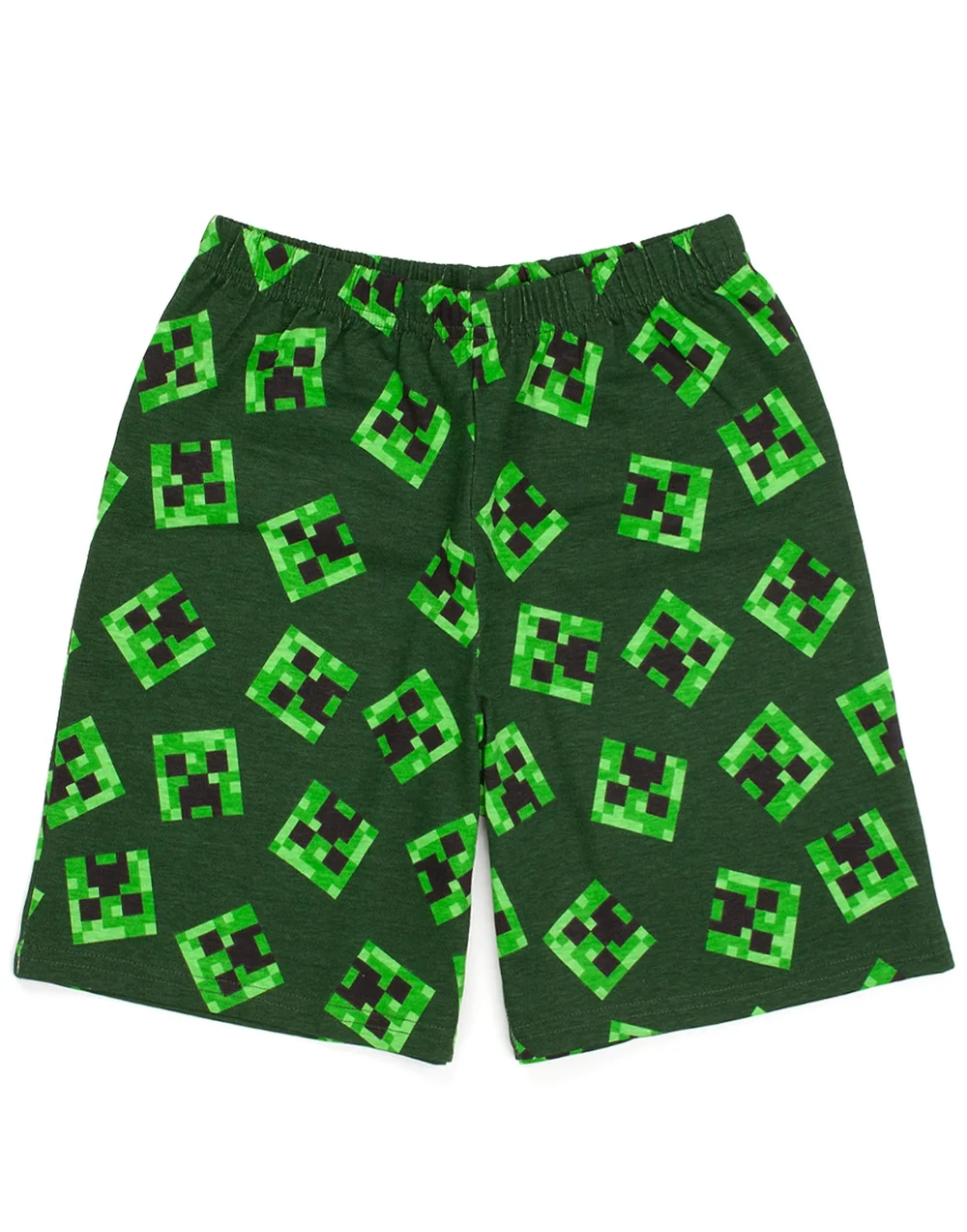 Minecraft Creeper Kids Shortie Green Pyjamas (5-14 Years) - Age 5-6 Years Image 3