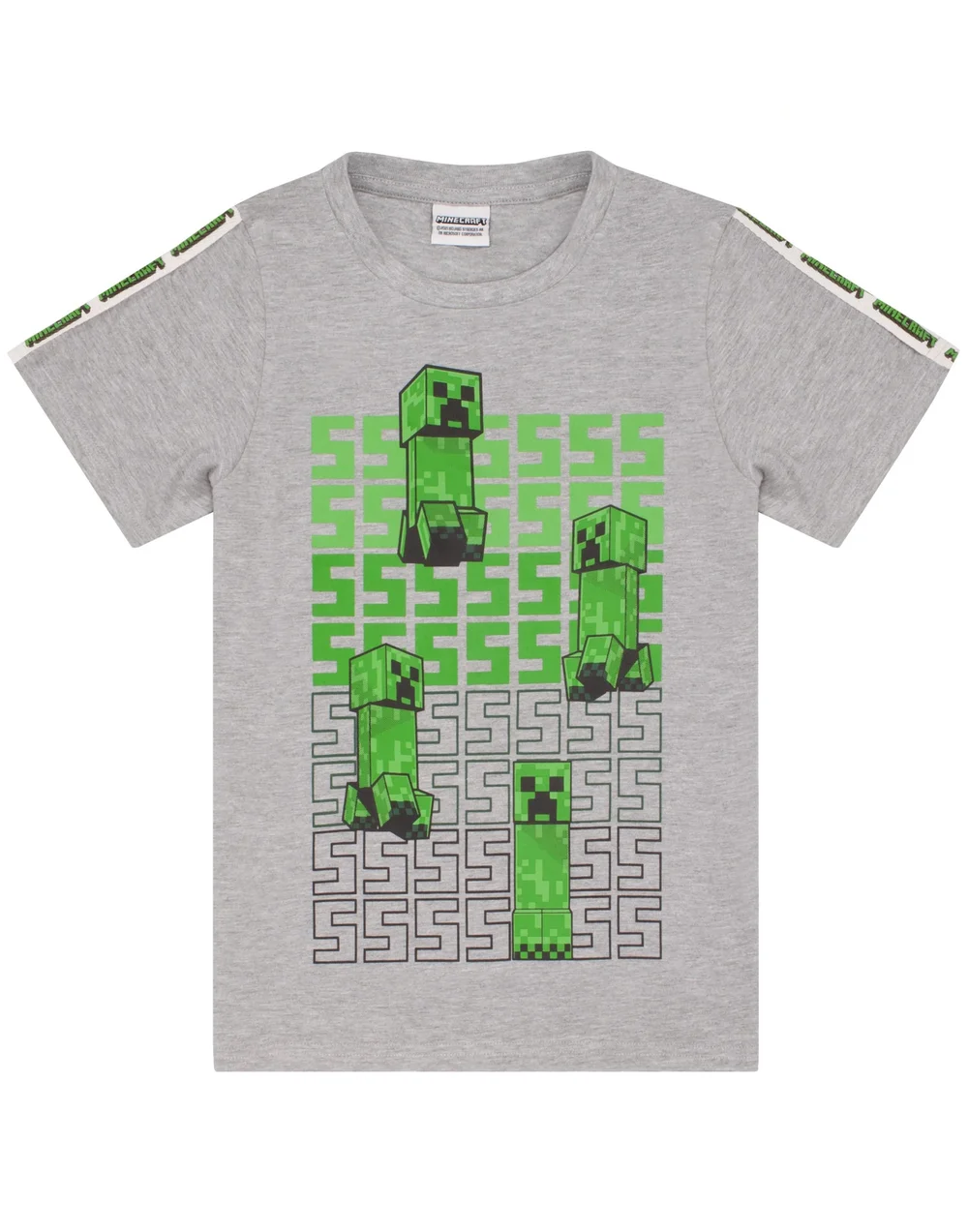 Minecraft Creeper Kids Shortie Green Pyjamas (5-14 Years) - Age 5-6 Years Image 2