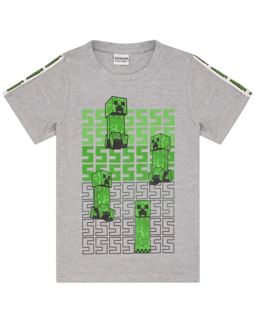 Minecraft Creeper Kids Shortie Green Pyjamas (5-14 Years) - Age 5-6 Years Image 2