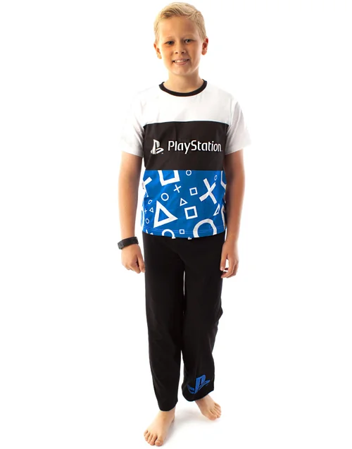 PlayStation Kids Long Leg Black Pyjamas (5-14 Years) - Age 5-6 Years Image 2