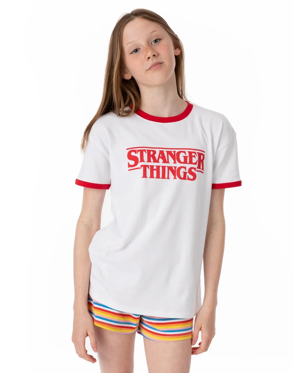 Stranger Things Kids Shortie Multi Pyjamas (7-14 Years) - Age 8 Years Image 1