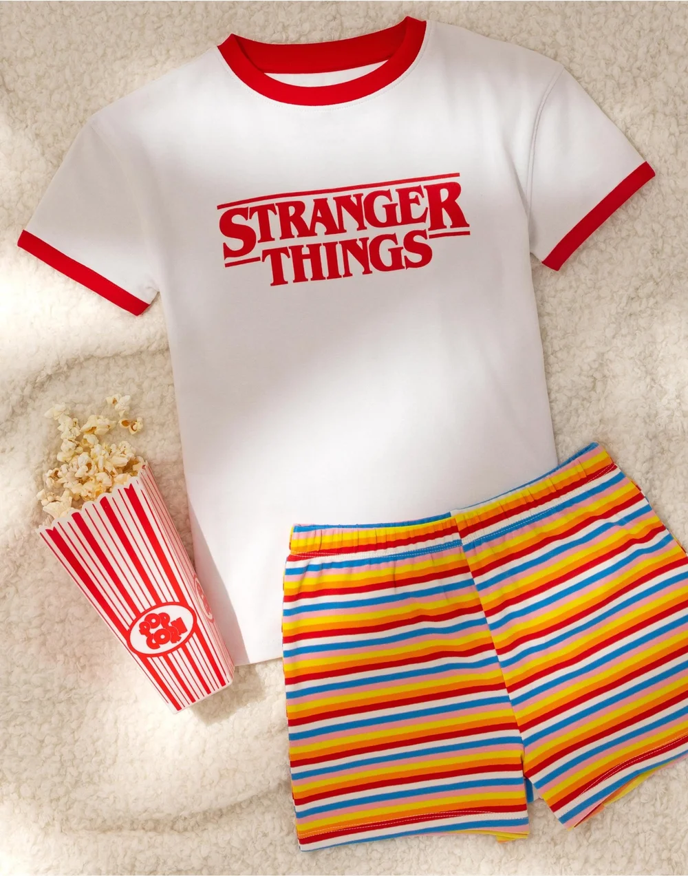 Stranger Things Kids Shortie Multi Pyjamas (7-14 Years) - Age 8 Years Image 2