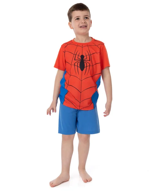 Marvel Spiderman Kids Blue Pyjamas 2 Pack (2-10 Years) - Age 8-9 Years Image 3