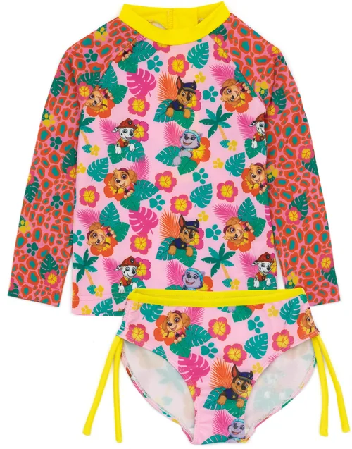 Paw Patrol Kids Pink 2 Piece Swimsuit (18 Months-7 Years) - Age 5-6 Years Image 1