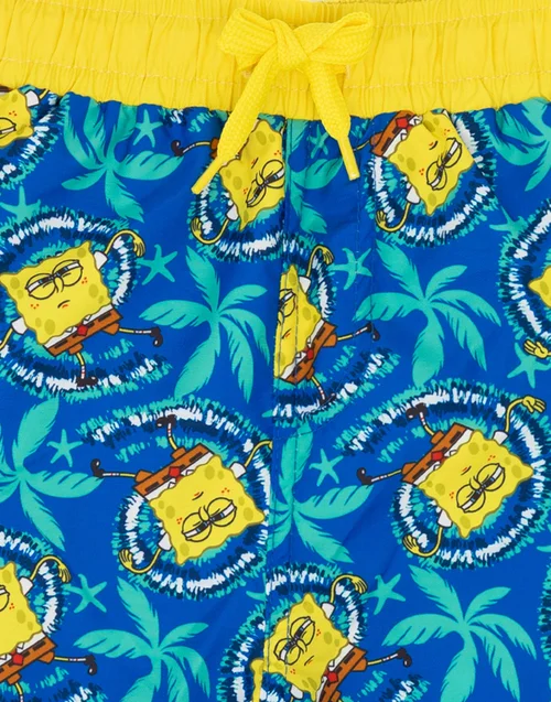 SpongeBob Character Blue Swim Shorts (3-12 Years) - Age 3-4 Years Image 4