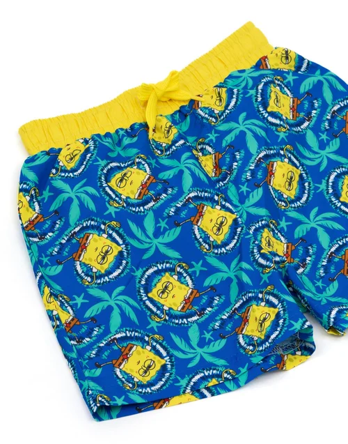 SpongeBob Character Blue Swim Shorts (3-12 Years) - Age 3-4 Years Image 5