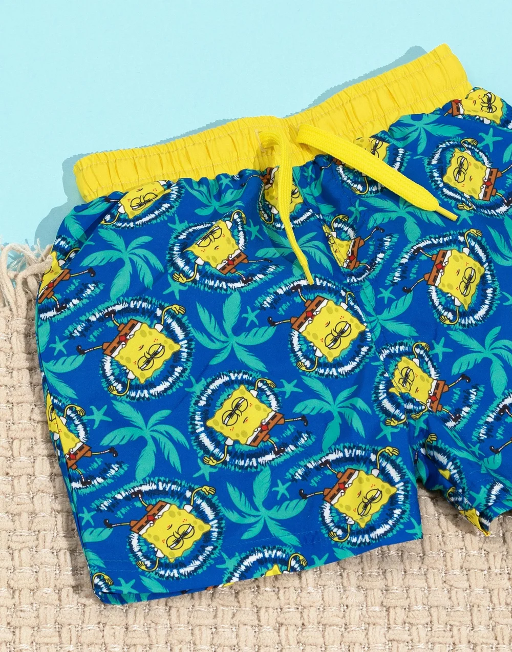 SpongeBob Character Blue Swim Shorts (3-12 Years) - Age 3-4 Years Image 2
