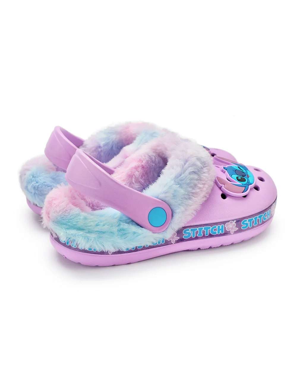 Disney Stitch Kids Purple Fur Lined Clogs (Younger 10-Older 4) - Size 1 Infants Footwear Image 2