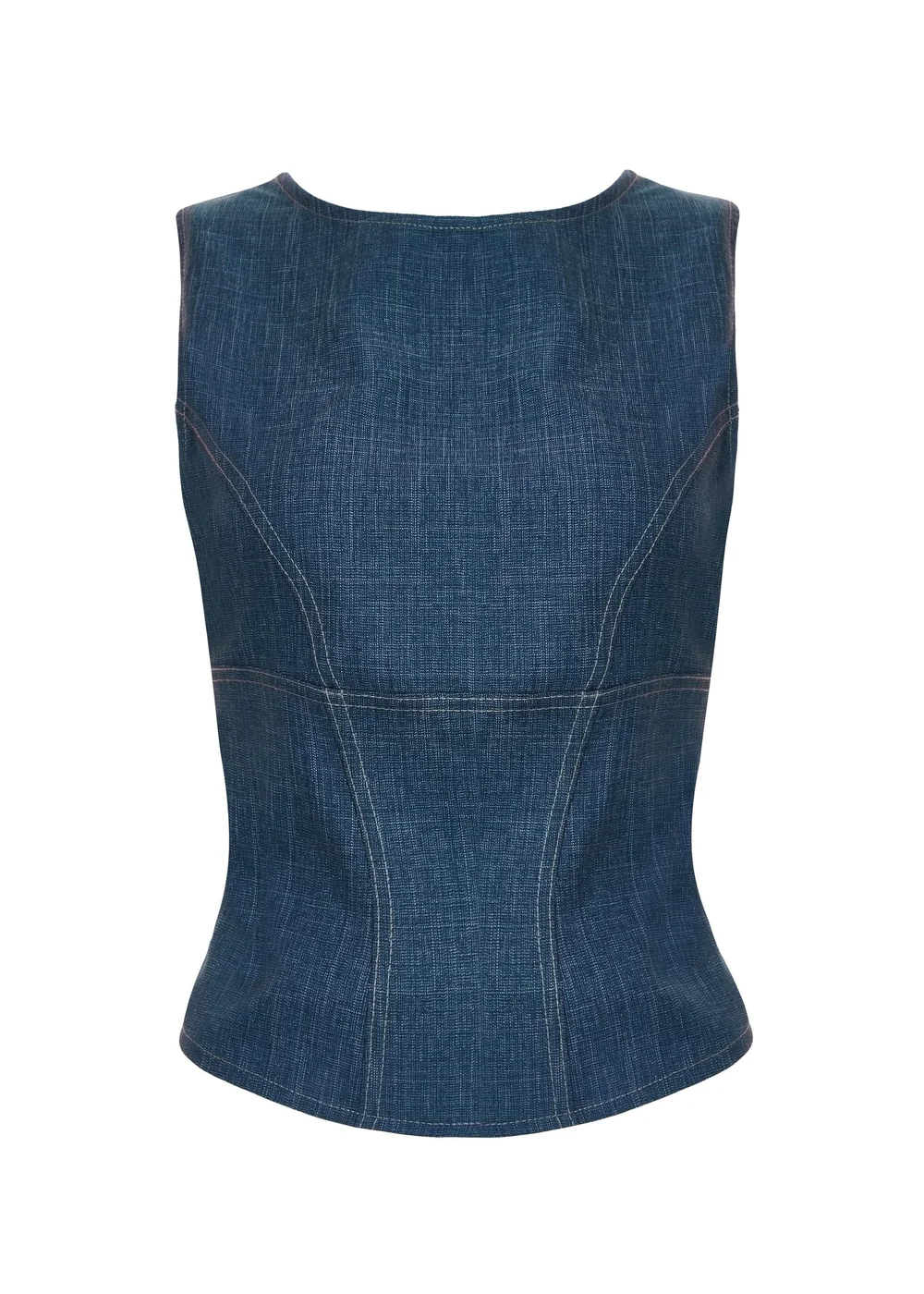 Quiz Blue Tie Back Top - Size 4 Clothing Image 4
