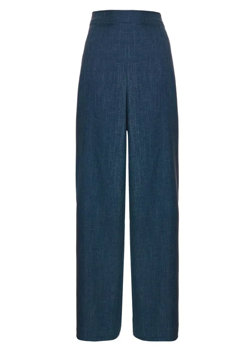 Quiz Blue Wide Leg Trousers - 4 Image 4
