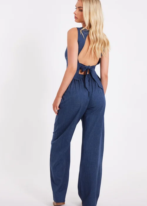 Quiz Blue Wide Leg Trousers - 4 Image 2
