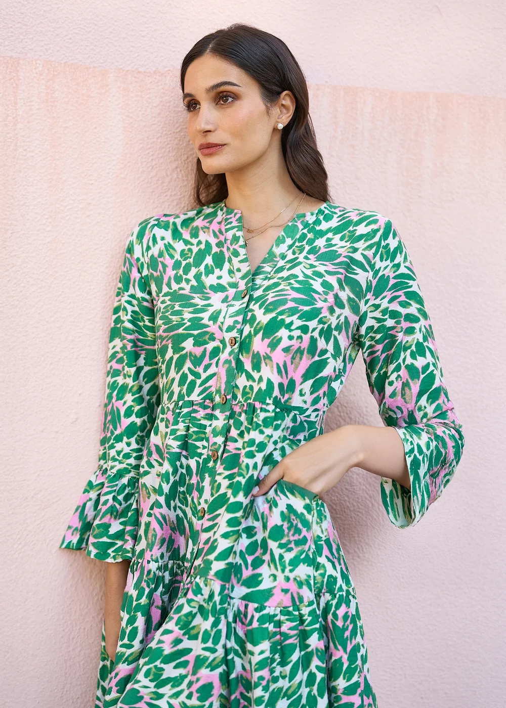 Yumi Green Leopard Print Tunic - 8 Image 3