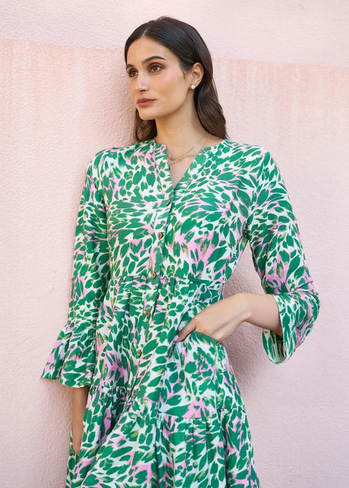 Yumi Green Leopard Print Tunic - 8 Image 3