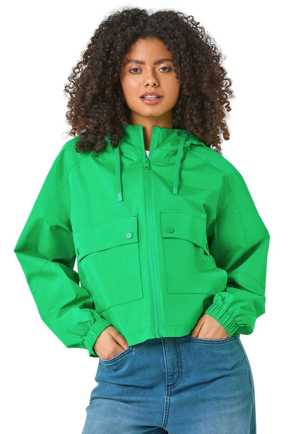 Dusk Green Hooded Raincoat - 8 Image 1