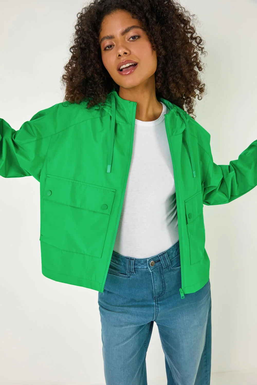 Dusk Green Hooded Raincoat - 8 Image 3