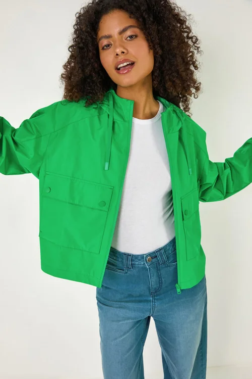 Dusk Green Hooded Raincoat - 8 Image 3