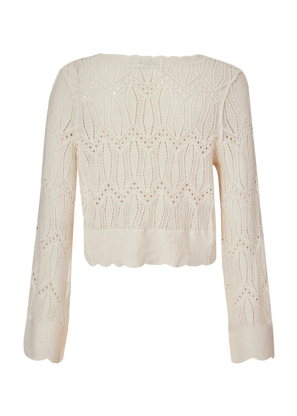 Quiz Cream Knit Cropped Cardigan - S Image 5