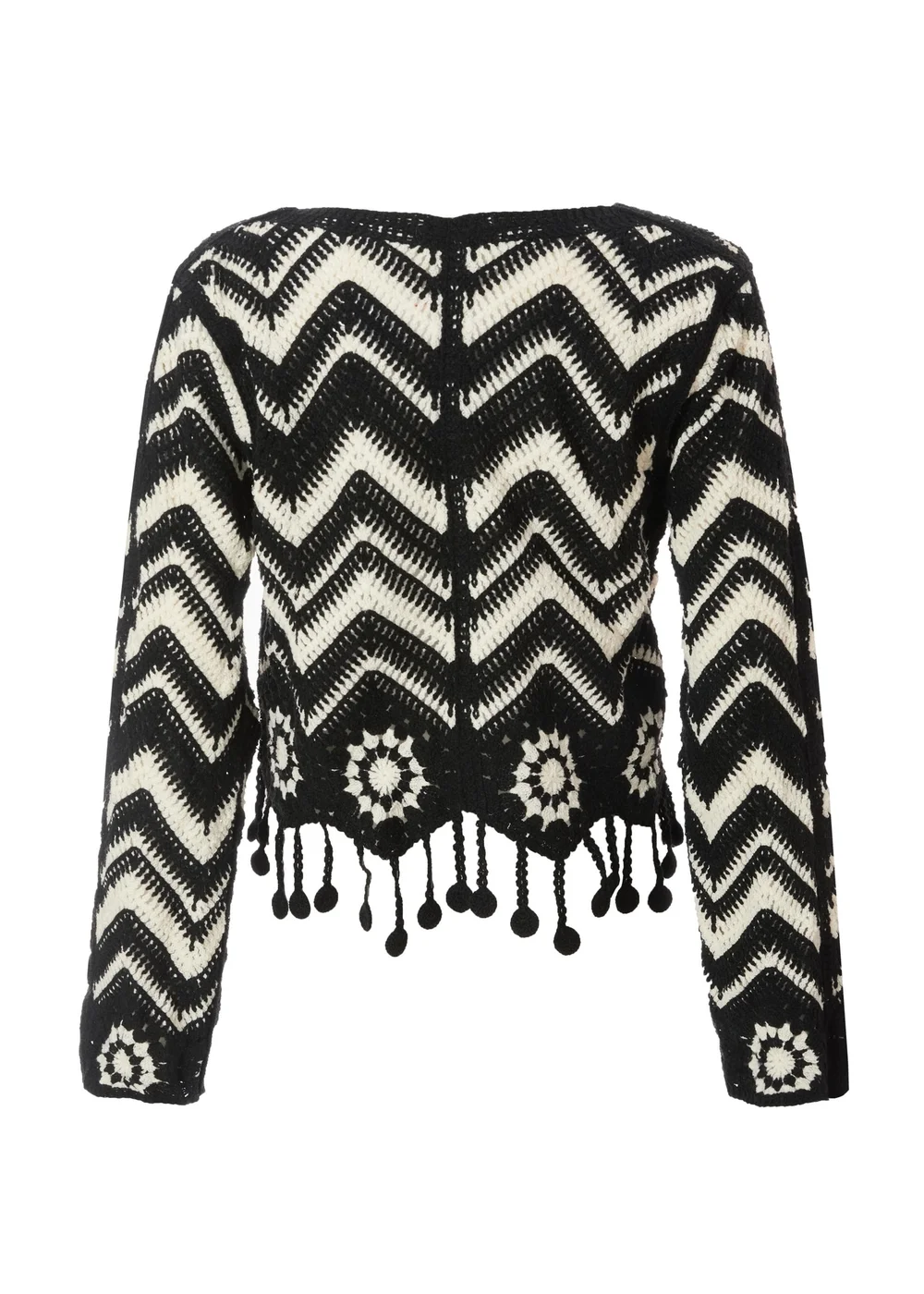 Quiz Black Crochet Knitted Top - S/M Image 5