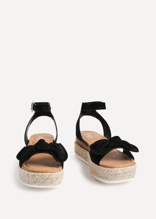 Linzi Cupid Black Flatform Espadrille Inspired Sandal - 3 Image 3