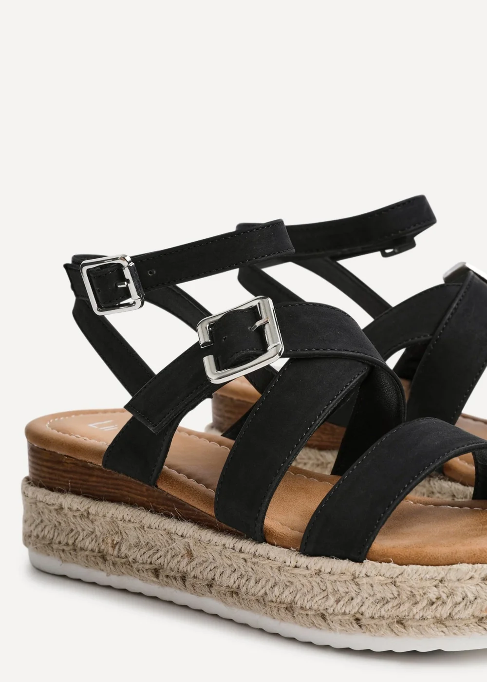 Linzi Autumn Black Nubuck Strappy Flatform Sandal - 3 Image 4