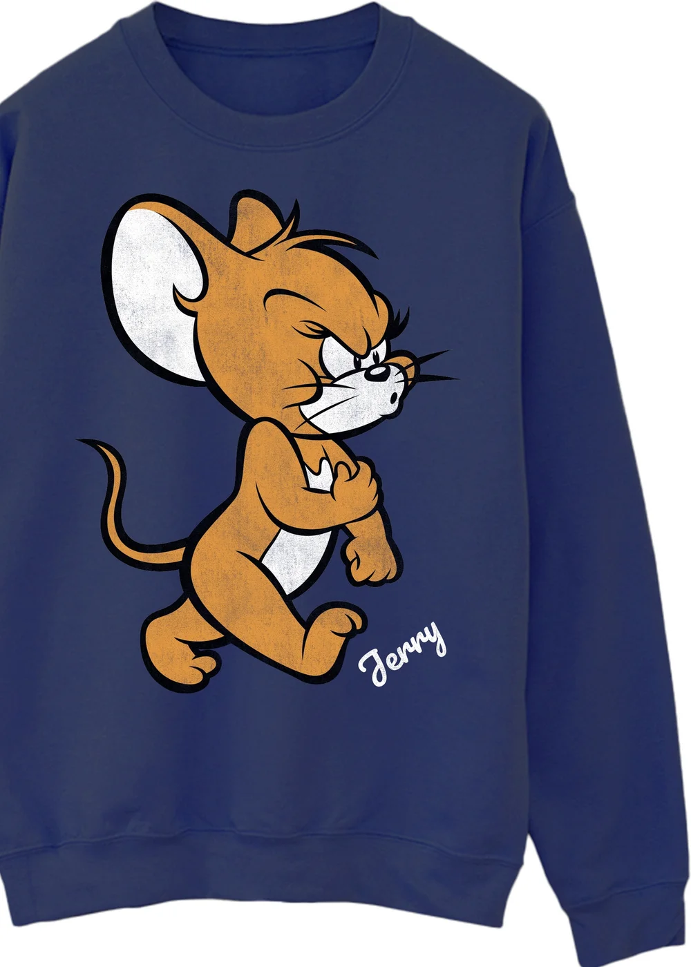 Tom & Jerry Angry Mouse Navy Graphic Sweatshirt - S Image 2