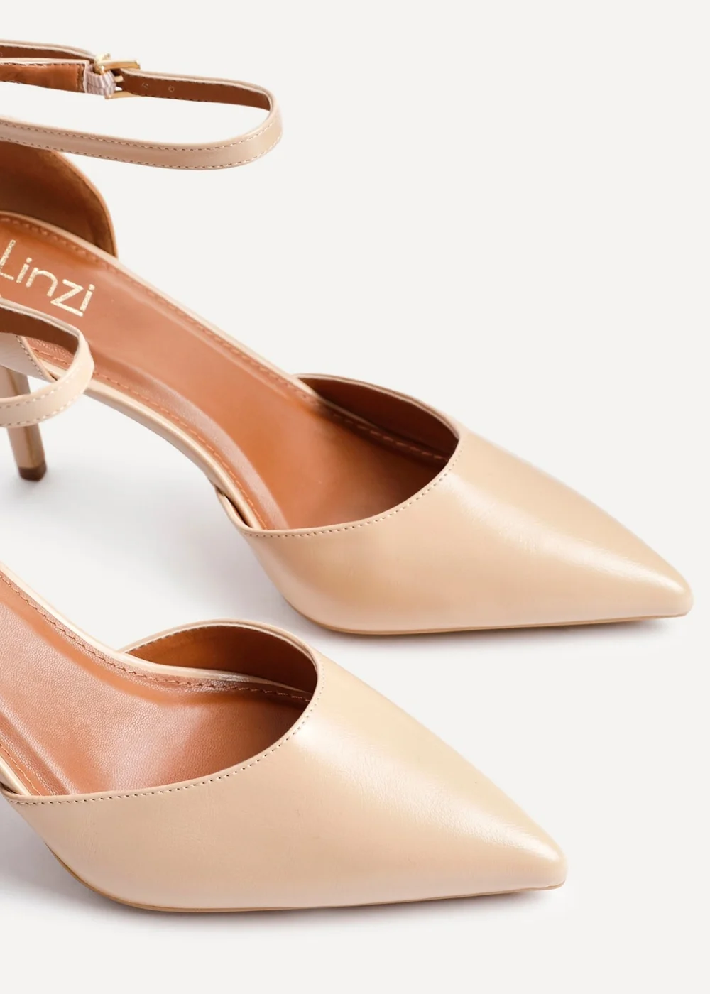 Linzi Thea Camel Faux Leather Classic Stiletto Court Heel - Size 3 Image 5