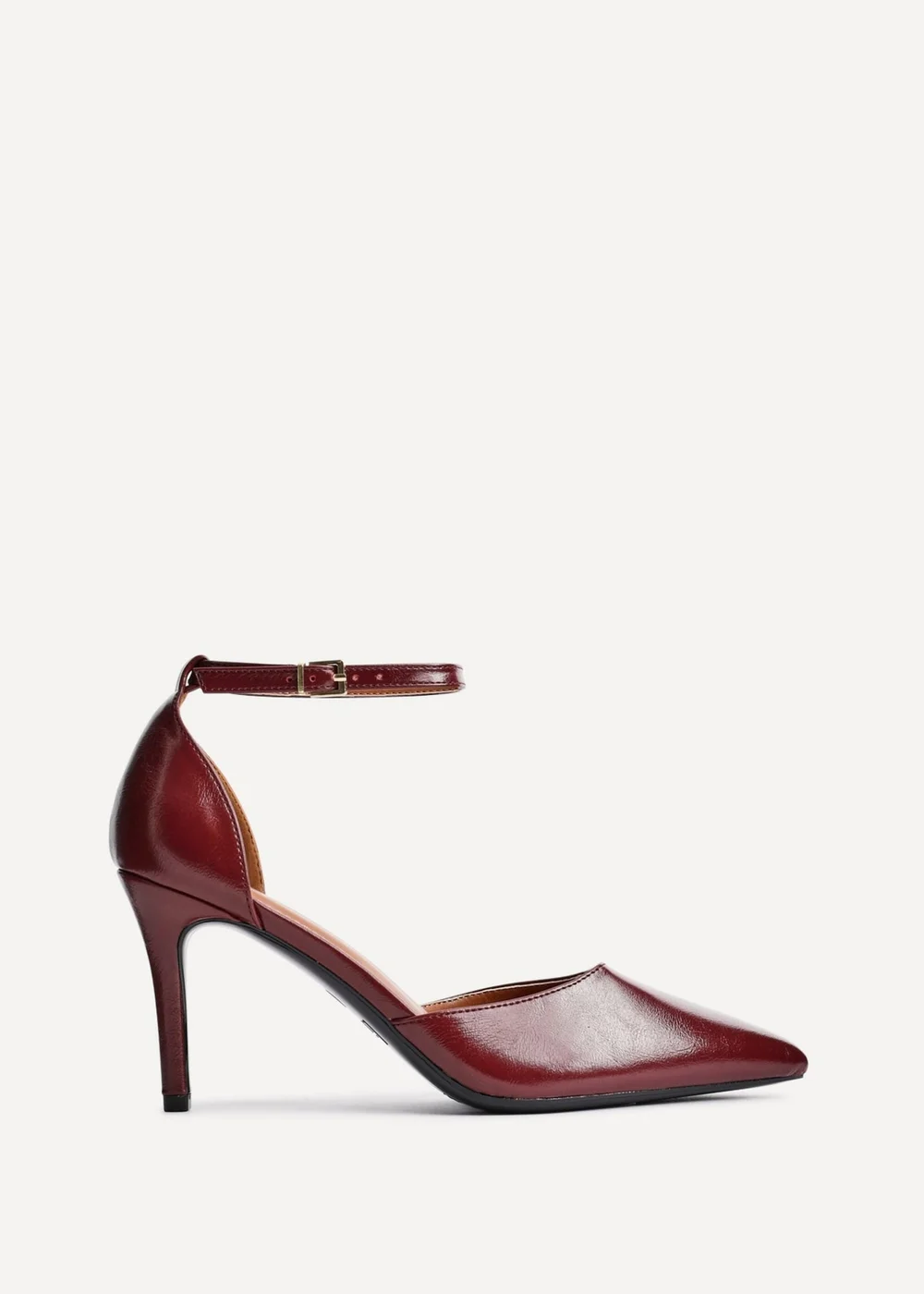 Linzi Thea Burgundy Faux Leather Classic Stiletto Court Heel - Size 3 Image 2