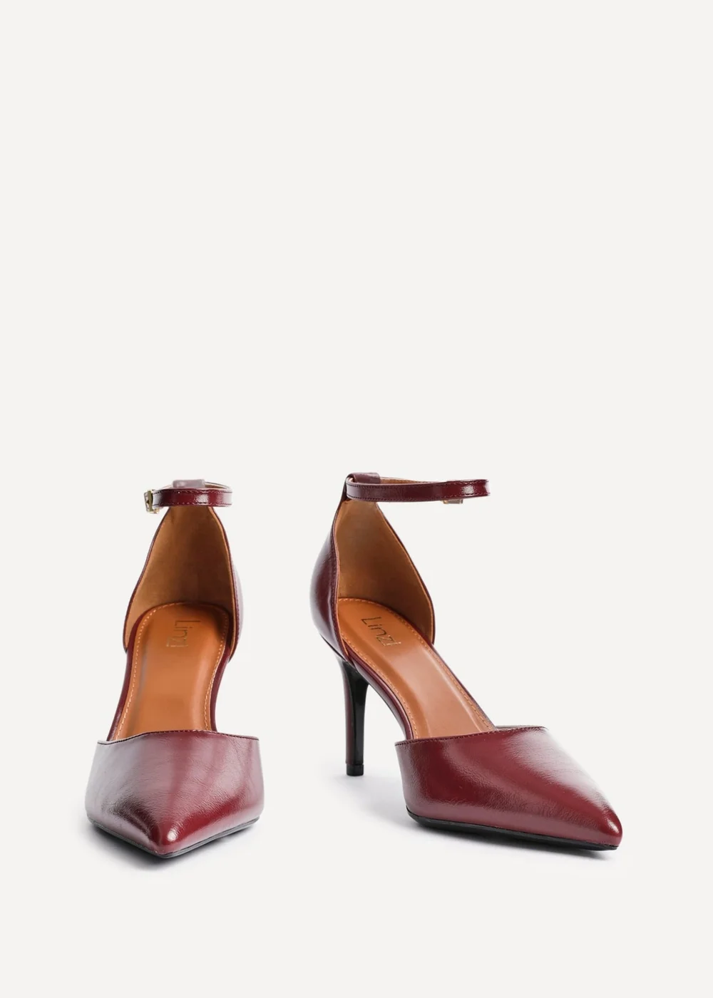 Linzi Thea Burgundy Faux Leather Classic Stiletto Court Heel - Size 3 Image 3
