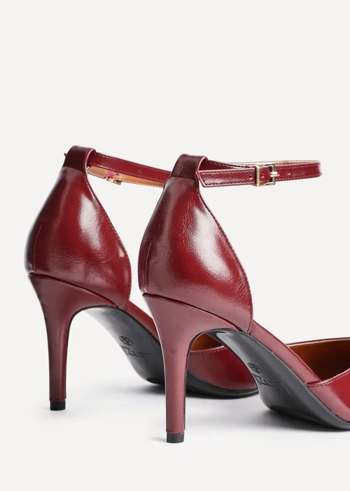Linzi Thea Burgundy Faux Leather Classic Stiletto Court Heel - Size 3 Image 4