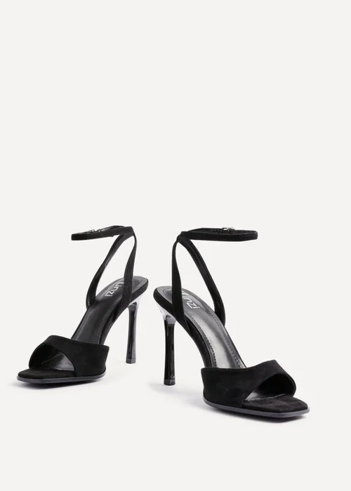 Linzi Jazz Black Faux Suede Stiletto High Heels - Size 3 Image 4