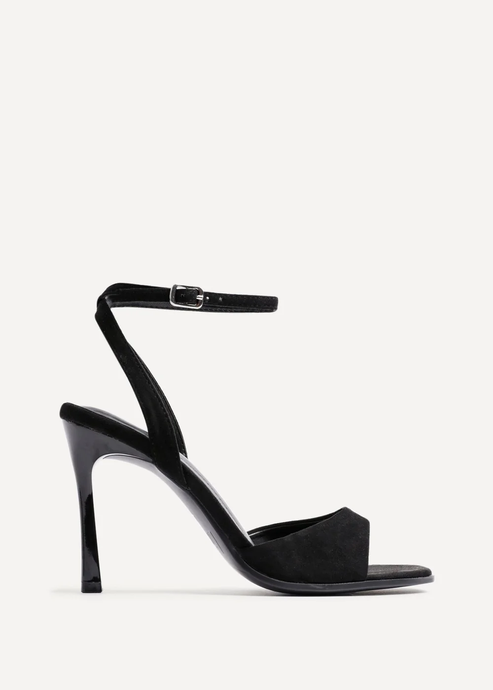Linzi Jazz Black Faux Suede Stiletto High Heels - Size 3 Image 2