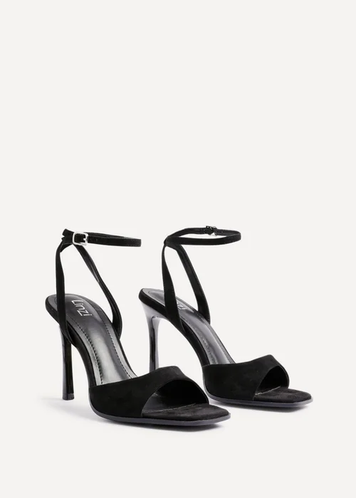 Linzi Jazz Black Faux Suede Stiletto High Heels - Size 3 Image 3