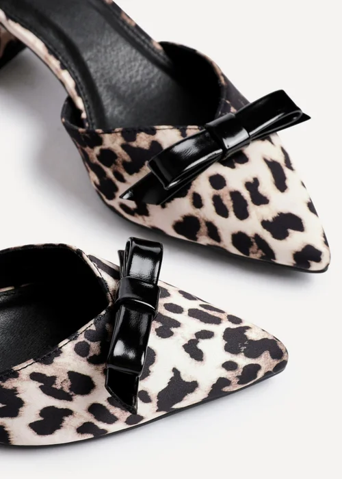 Linzi Orla Leopard Print Scuba Low Block Court Heel - Size 3 Image 4