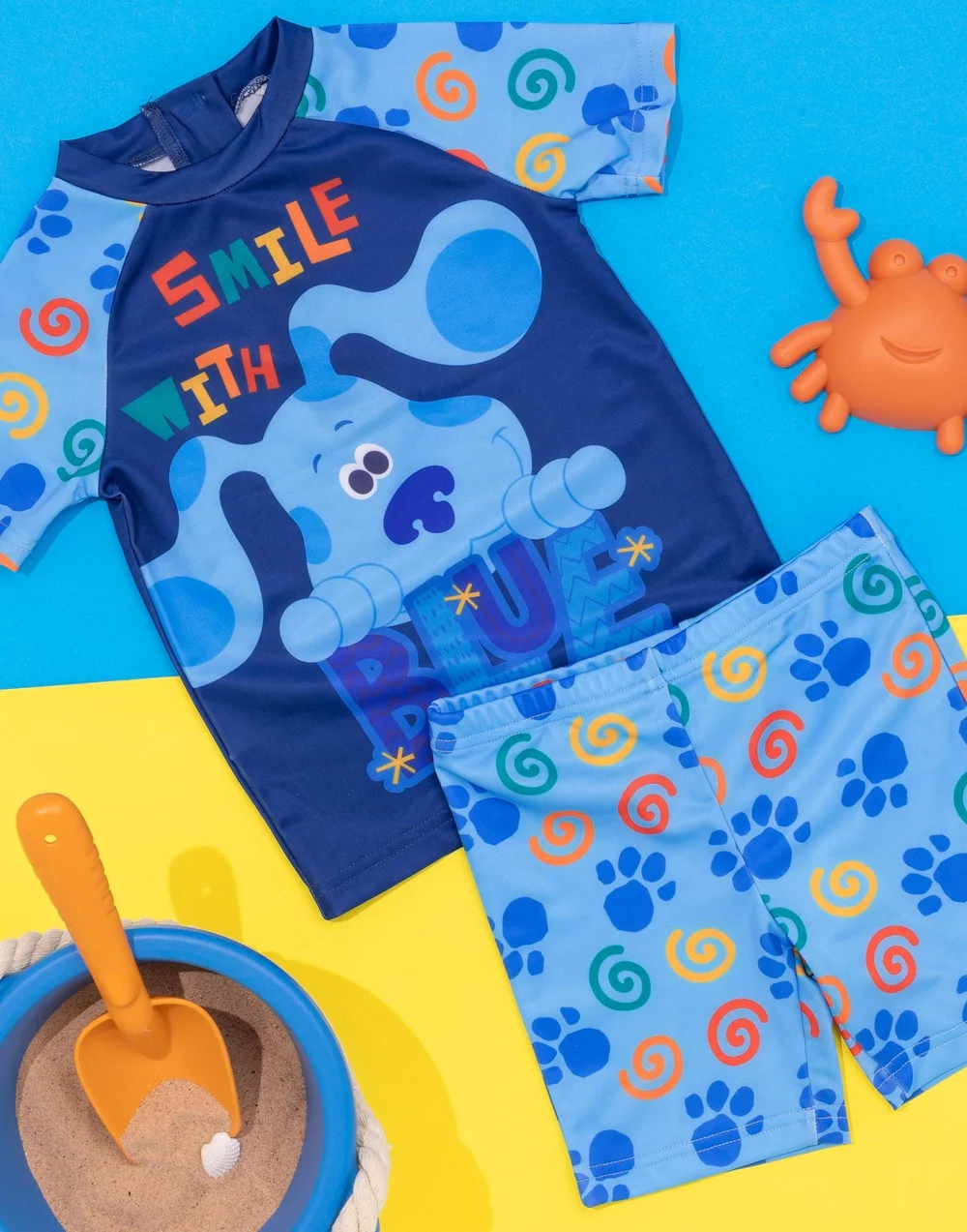 Blues Clues & You Kids 2 Piece Blue Swim Set (18 Months-6 Years) - Age 2 - 3 Years Image 2