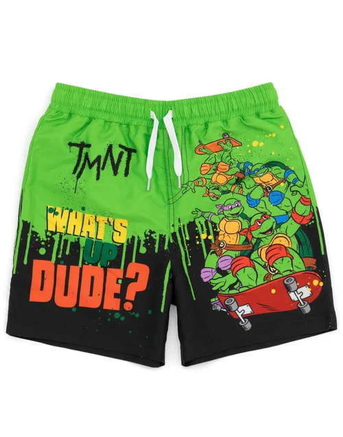 TMNT Characters Kids Multi Coloured Swim Shorts (3-10 Years) - 3-4 Yrs Image 1