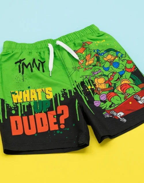 TMNT Characters Kids Multi Coloured Swim Shorts (3-10 Years) - 3-4 Yrs Image 3