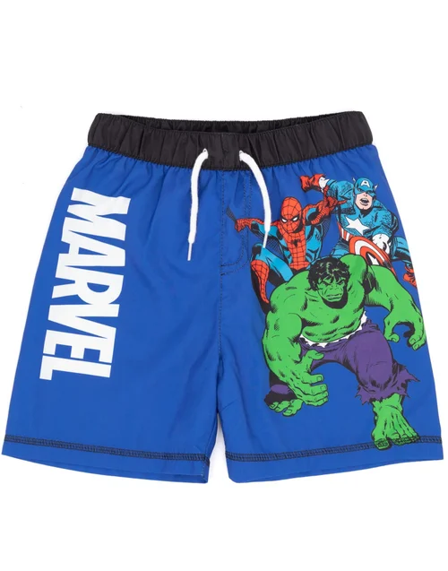 Marvel Avengers Kids Blue Swim Shorts (3-11 Years) - Age 5-6 Years Image 1