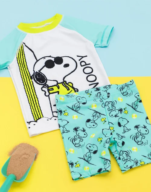 Peanuts Snoopy Kids Blue 2 Piece Swim Set (18 Months-8 Years) - Age 2 - 3 Years Image 2