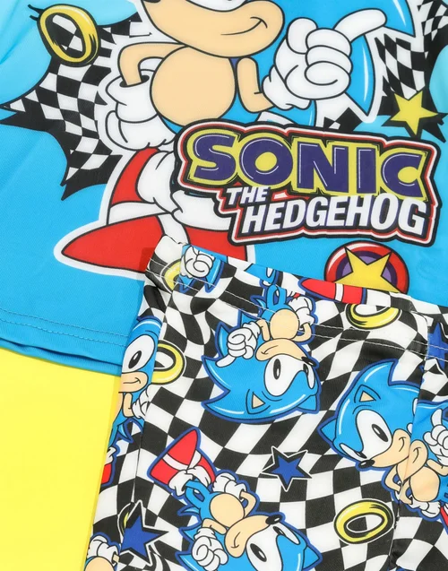 Sonic The Hedgehog Kids Blue 2 Piece Swim Set (3-10 Years) - Age 6-7 Years Image 3