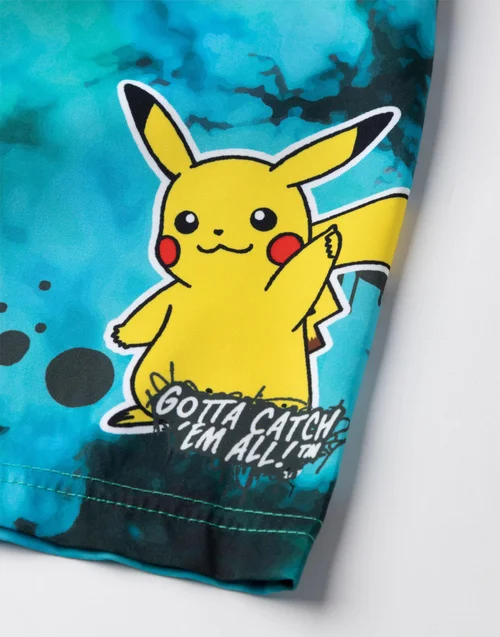 Vanilla Underground Pokemon Pikachu Kids Green Swim Shorts (4-12 Years) - Age 7-8 Years Image 3