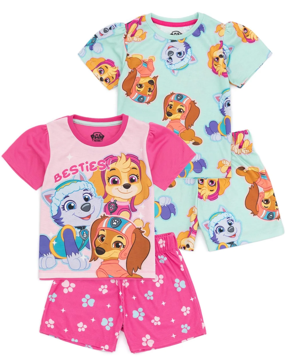 Vanilla Underground Pusheen Kids Shortie Multi Coloured Pyjamas 2 Pack (2-14 Years) - Age 5-6 Years Image 1