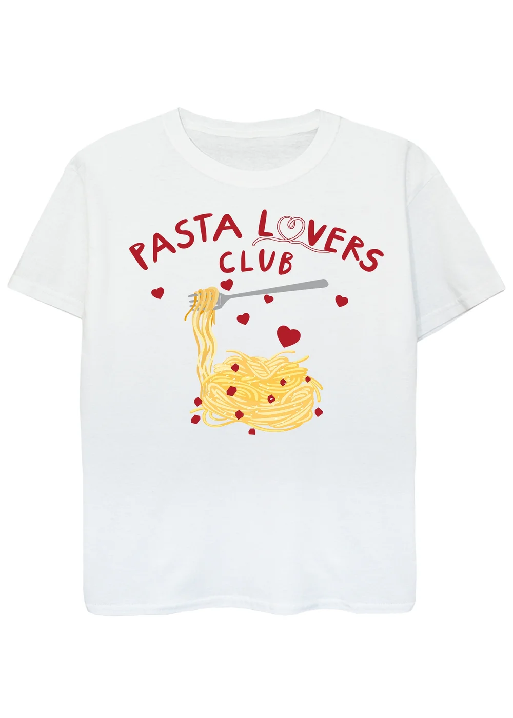 Ada & Ted Pasta Lovers Club Kids White T-Shirt (3-13 Years) - 3-4 Yrs Image 1